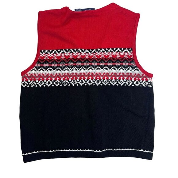 Liz Claiborne Vintage 90s Button Down Sweater Vest Ladies Size M Petite Academia - Picture 2 of 6